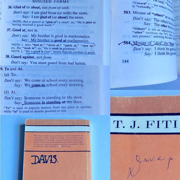 Vintage Book COMMON MISTAKES IN ENGLISH 1981 5th Edition by T. J. FITIKIDES - Picture 10 of 16